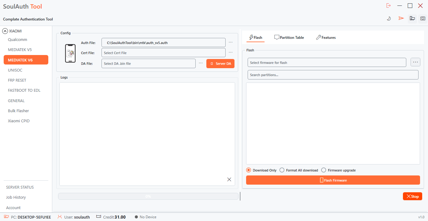 SoulAuth Interface